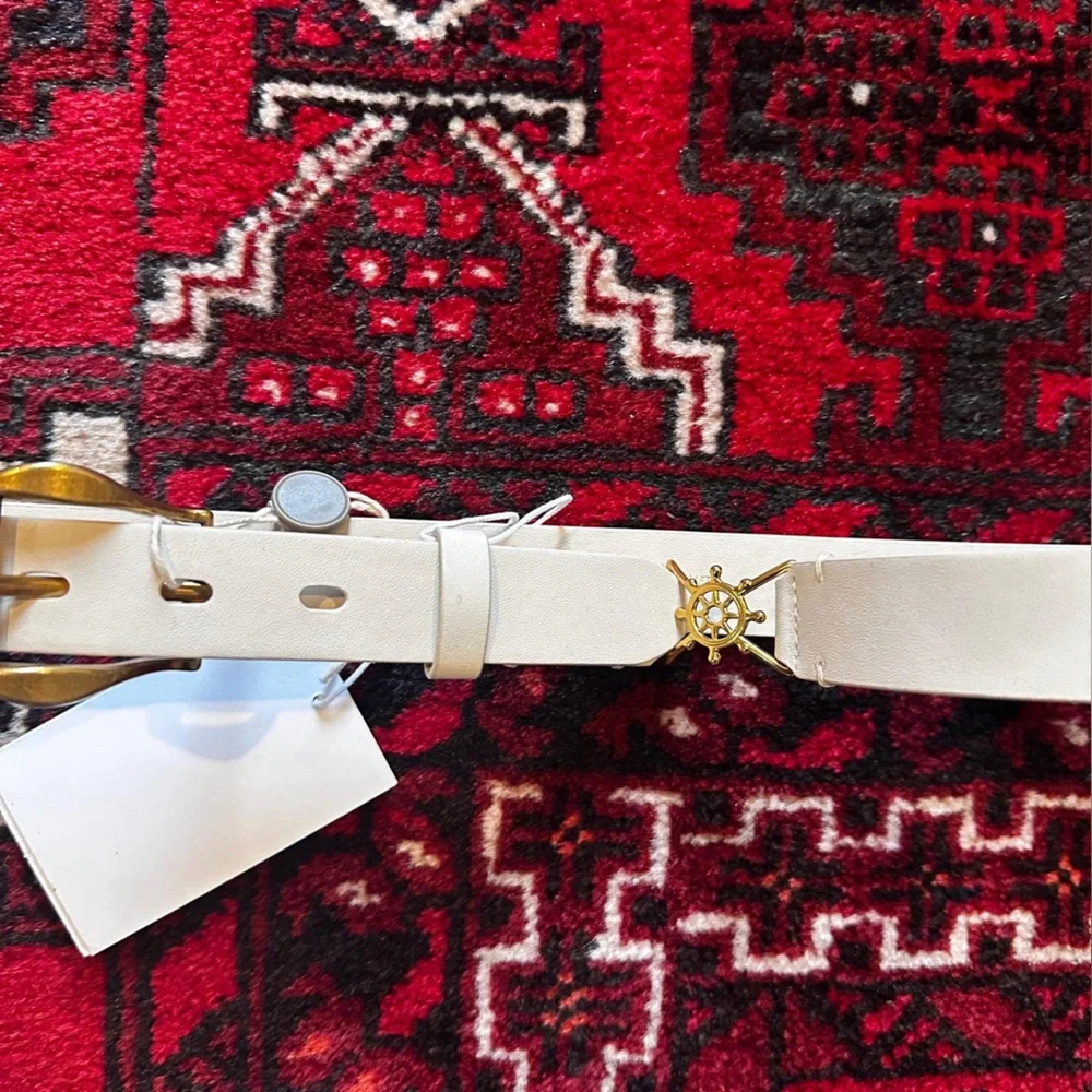 NEW NWT Zimmerman Nautical leather belt M/L